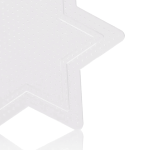 Tabla mini estrella transparente para beads de 2.6mm, Medidas: 9.2 x 10.5 cm, ideal para pixel-art y manualidades.