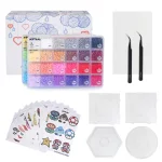 K- (Kits2.6MM) → Kit creativo Artkal Juego de 2 cajas de 48 colores C-2.6mm Mini 24.000 Beads con beads, plantilla y accesorios para pixel-art