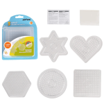 Kit de tablas pequeñas con diferentes formas para beads MIDI 5MM, ideal para niños y principiantes.