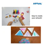Bandejas triangulares plásticas para organizar beads, incluyen cucharita plástica.