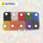 K- (Kits2.6MM) → Kit creativo Meraki kit 10 colores 2.6mm con beads, plantilla y accesorios para pixel-art
