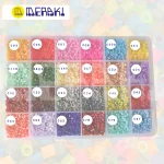 K- (Kits2.6MM) → Kit creativo Meraki Super kit 24 colores + blanco y negro plus con beads, plantilla y accesorios para pixel-art