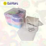 K- (Kits5MM) → Kit creativo Meraki Súper kit 18 colores 5mm con beads, plantilla y accesorios para pixel-art